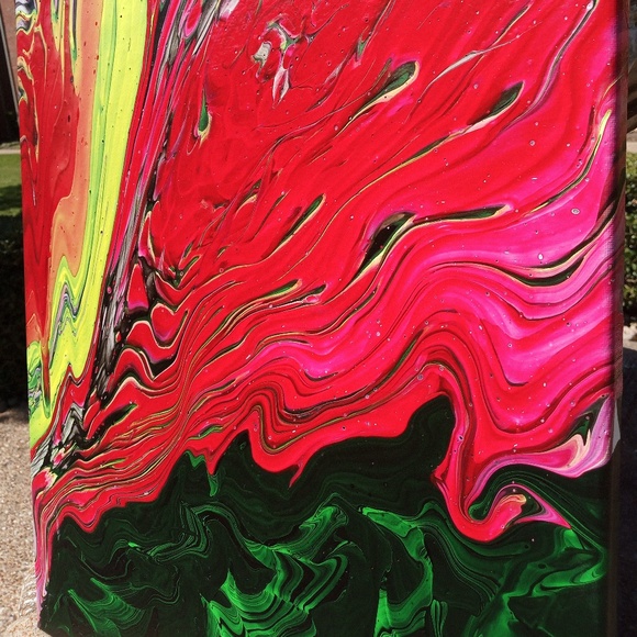 Acrylic and resin abstract art
